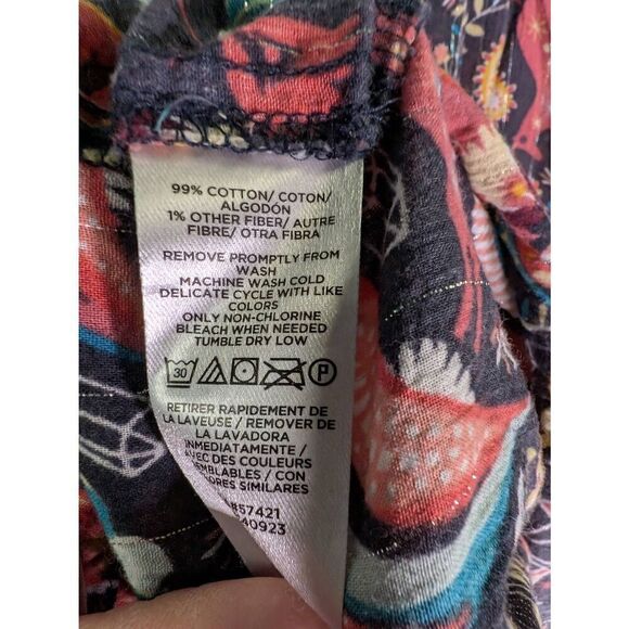 LOFT Pink and Brown Paisley Shirt Blouse Top Long Sleeves Women's Extra Size Sma - Picture 4 of 6